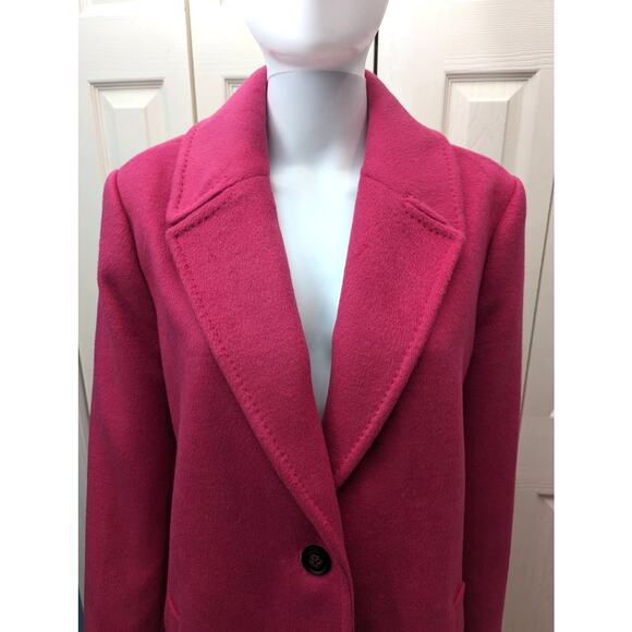 Tahari Coat Womens Size XL Wool Blend Barbiecore Fall Winter Business Casual - Picture 8 of 16